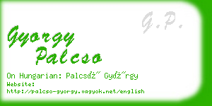 gyorgy palcso business card